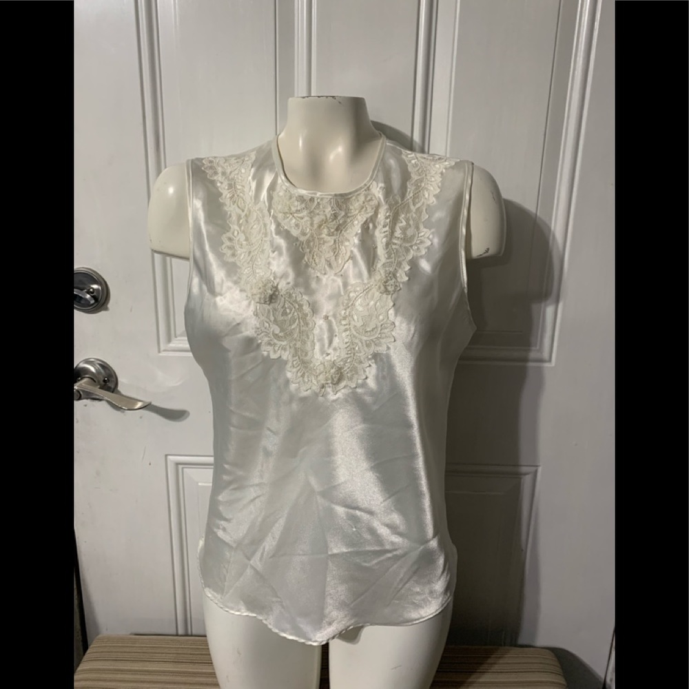 Vintage 80s “Escapades” intimates camisole  lace top.